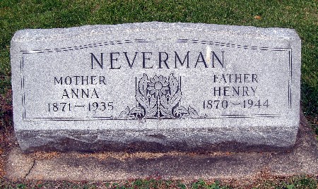NEVERMAN, ANNA - Bremer County, Iowa | ANNA NEVERMAN 