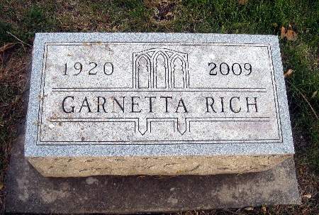 RICH, GARNETTA - Bremer County, Iowa | GARNETTA RICH 