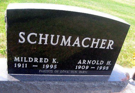 SCHUMACHER, ARNOLD H - Bremer County, Iowa | ARNOLD H SCHUMACHER 