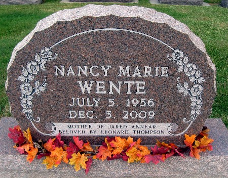 WENTE, NANCY MARIE - Bremer County, Iowa | NANCY MARIE WENTE 