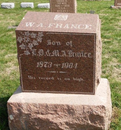 FRANCE, WILLIAM A - Calhoun County, Iowa | WILLIAM A FRANCE 