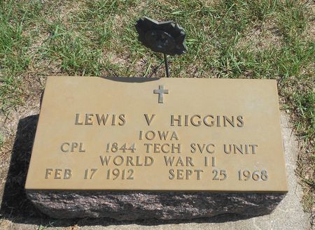 HIGGINS, LEWIS VERNON - Calhoun County, Iowa | LEWIS VERNON HIGGINS 