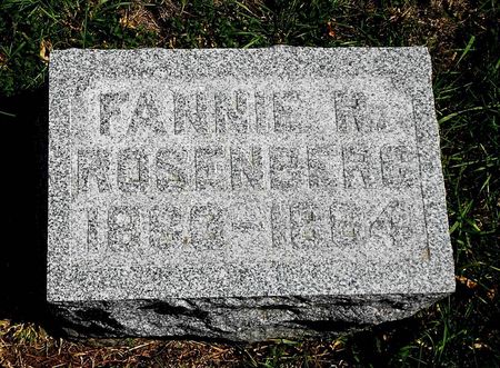CHILDS ROSENBERG, FANNIE R - Calhoun County, Iowa | FANNIE R CHILDS ROSENBERG 