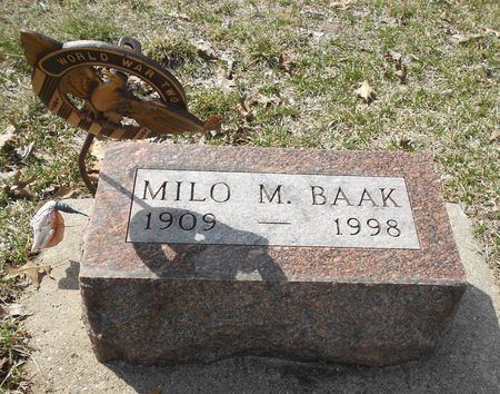 BAAK, MILO M - Carroll County, Iowa | MILO M BAAK 