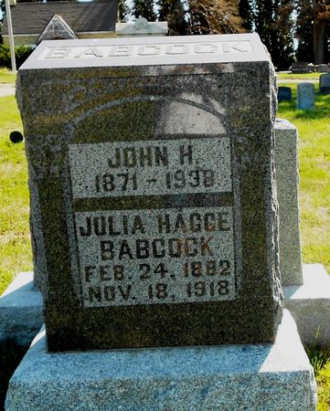 HAGGE BABCOCK, JULIA MARGUERETTA - Carroll County, Iowa | JULIA MARGUERETTA HAGGE BABCOCK 