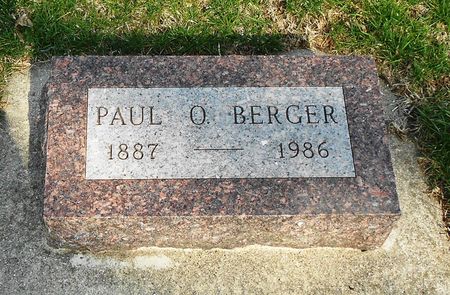 BERGER, PAUL OSCAR - Carroll County, Iowa | PAUL OSCAR BERGER 