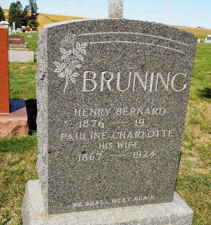 BRUNING, PAULINE CHARLOTTE - Carroll County, Iowa | PAULINE CHARLOTTE BRUNING 