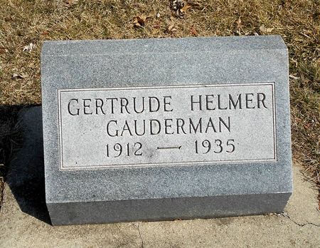 HELMER GAUDERMAN, GERTRUDE MARY - Carroll County, Iowa | GERTRUDE MARY HELMER GAUDERMAN 