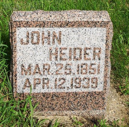 HEIDER, JOHN - Carroll County, Iowa | JOHN HEIDER 