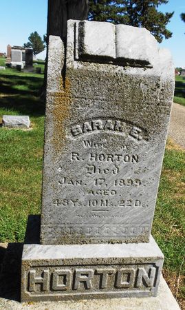 HORTON, SARAH E. - Carroll County, Iowa | SARAH E. HORTON 