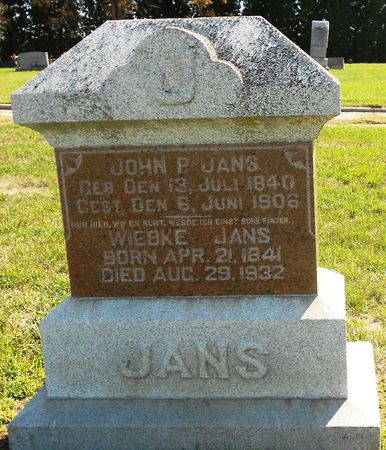 JANS, WIEBKE CATHARINE - Carroll County, Iowa | WIEBKE CATHARINE JANS 