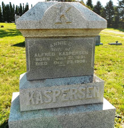KASPERSEN, ANNIE CHRISTINE - Carroll County, Iowa | ANNIE CHRISTINE KASPERSEN 