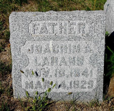 LAHANN, JOACHIM ADOLPH - Carroll County, Iowa | JOACHIM ADOLPH LAHANN 