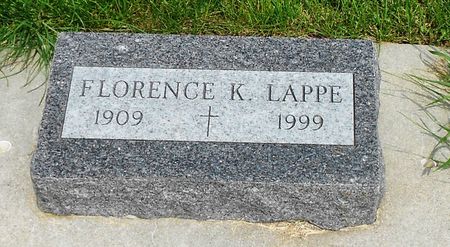 LAPPE, FLORENCE K - Carroll County, Iowa | FLORENCE K LAPPE 