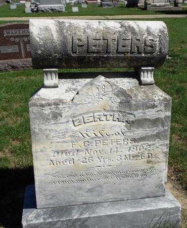 PETERS, BERTHA - Carroll County, Iowa | BERTHA PETERS 