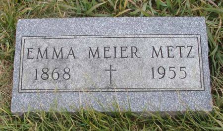 METZ, EMMA MEIER - Cass County, Iowa | EMMA MEIER METZ 