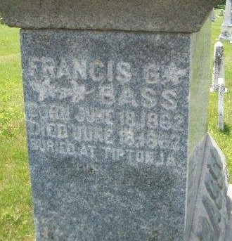BASS, FRANCIS - Cedar County, Iowa | FRANCIS BASS 