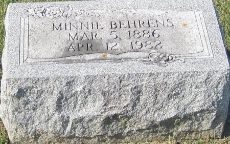 BEHRENS, MINNIE - Cedar County, Iowa | MINNIE BEHRENS 