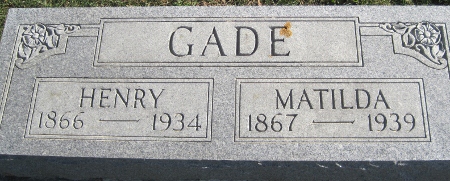 GADE, MATILDA - Cedar County, Iowa | MATILDA GADE 