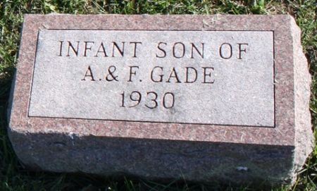 GADE, INFANT SON - Cedar County, Iowa | INFANT SON GADE 
