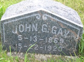 GAY, JOHN GEORGE - Cedar County, Iowa | JOHN GEORGE GAY 
