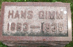 GIMM, HANS - Cedar County, Iowa | HANS GIMM 