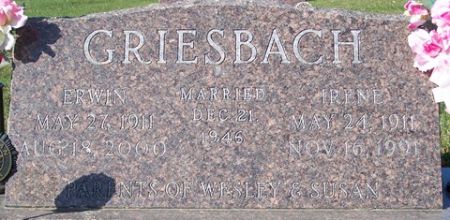 GRIESBACH, IRENE - Cedar County, Iowa | IRENE GRIESBACH 