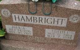 HAMBRIGHT, EDITH I. - Cedar County, Iowa | EDITH I. HAMBRIGHT 