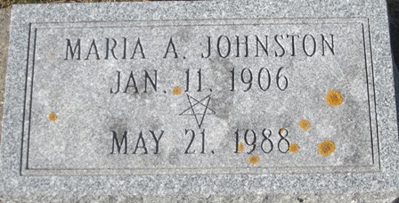 JOHNSTON, MARIA A. - Cedar County, Iowa | MARIA A. JOHNSTON 