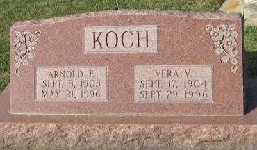 KOCH, VERA V. - Cedar County, Iowa | VERA V. KOCH 