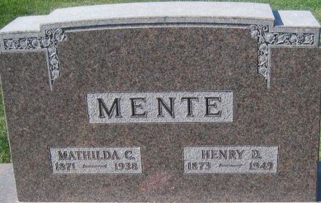 MENTE, HENRY D. - Cedar County, Iowa | HENRY D. MENTE 