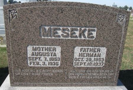 MESEKE, AUGUSTA - Cedar County, Iowa | AUGUSTA MESEKE 