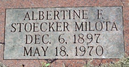 MILOTA, ALBERTINE F. - Cedar County, Iowa | ALBERTINE F. MILOTA 