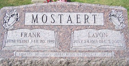 MOSTAERT, FRANK - Cedar County, Iowa | FRANK MOSTAERT 