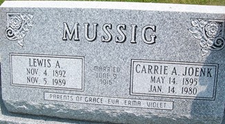 MUSSIG, CARRIE A. - Cedar County, Iowa | CARRIE A. MUSSIG 