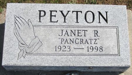 PANCRATZ PEYTON, JANET R. - Cedar County, Iowa | JANET R. PANCRATZ PEYTON 