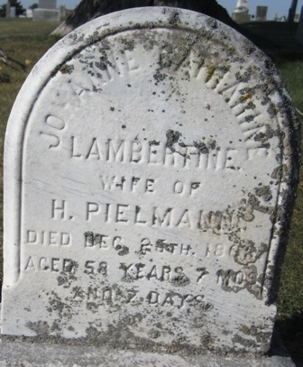 PIELMANN, JOHANNE CATHARINE - Cedar County, Iowa | JOHANNE CATHARINE PIELMANN 