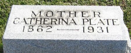 PLATE, CATHERINA - Cedar County, Iowa | CATHERINA PLATE 