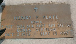 PLATE, HENRY FRED - Cedar County, Iowa | HENRY FRED PLATE 