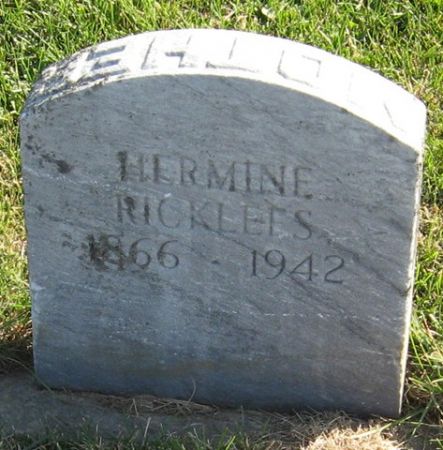 RICKLEFS, HERMINE - Cedar County, Iowa | HERMINE RICKLEFS 