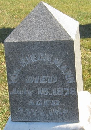 RIECKMANN, WILLIAM - Cedar County, Iowa | WILLIAM RIECKMANN 