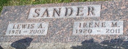 SANDER, IRENE M. - Cedar County, Iowa | IRENE M. SANDER 