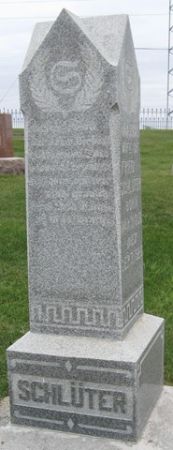 SCHLUTER, FAMILY MONUMENT - Cedar County, Iowa | FAMILY MONUMENT SCHLUTER 