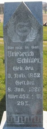 SCHLUTER, FRIEDERICH - Cedar County, Iowa | FRIEDERICH SCHLUTER 