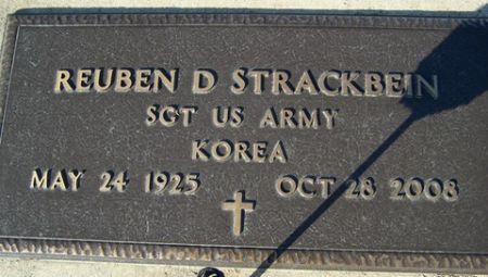 STRACKBEIN, REUBEN D. - Cedar County, Iowa | REUBEN D. STRACKBEIN 