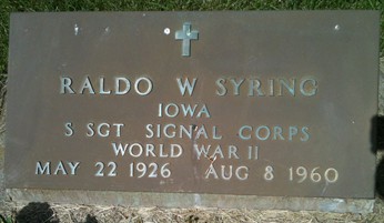 SYRING, RALDO W. - Cedar County, Iowa | RALDO W. SYRING 