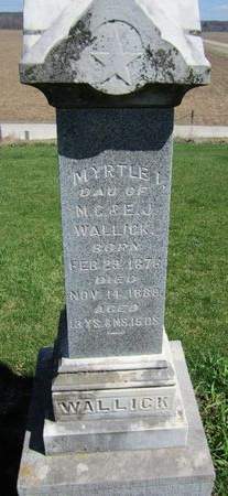 WALLICK, MYRTLE I. - Cedar County, Iowa | MYRTLE I. WALLICK 