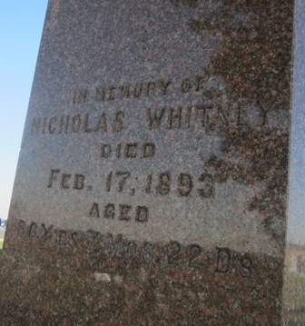 WHITNEY, NICHOLAS - Cedar County, Iowa | NICHOLAS WHITNEY 