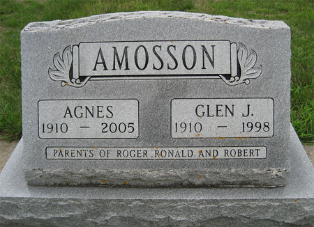 AMOSSON, AGNES - Cerro Gordo County, Iowa | AGNES AMOSSON 