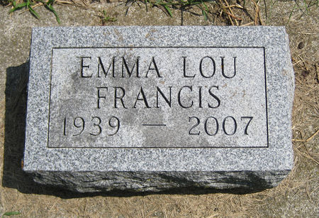 FRANCIS, EMMA LOU - Cerro Gordo County, Iowa | EMMA LOU FRANCIS 